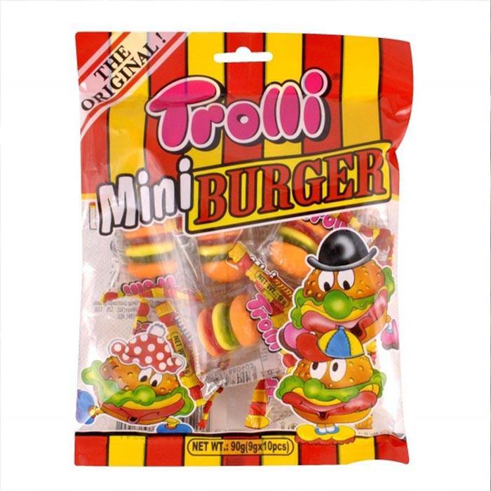 10 Pack Trolli Mini Burger Candies - 90g - The Base Warehouse