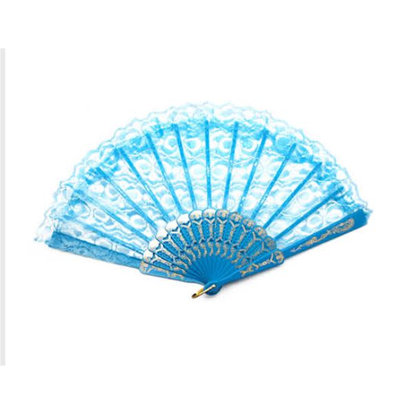 Light Blue Lace Fan