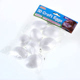Load image into Gallery viewer, 8 Pack White Polystyrene Plain Eggs - 4cm x 6cm
