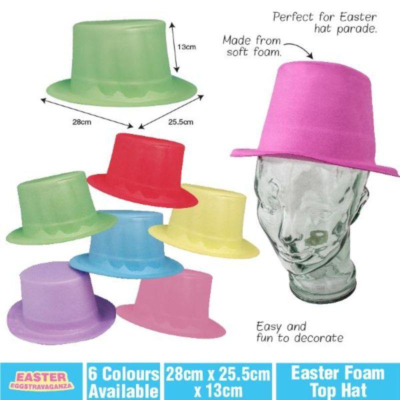 Kids Plastic Top Hat - 28cm x 25.5cm x 13cm