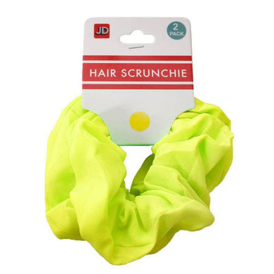 Fluro Yellow Hair Scrunchie - The Base Warehouse