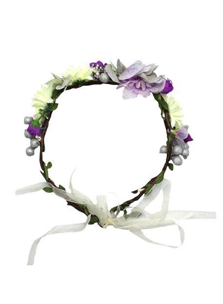 Purple Tones With Fruit Flower Crown - The Base Warehouse