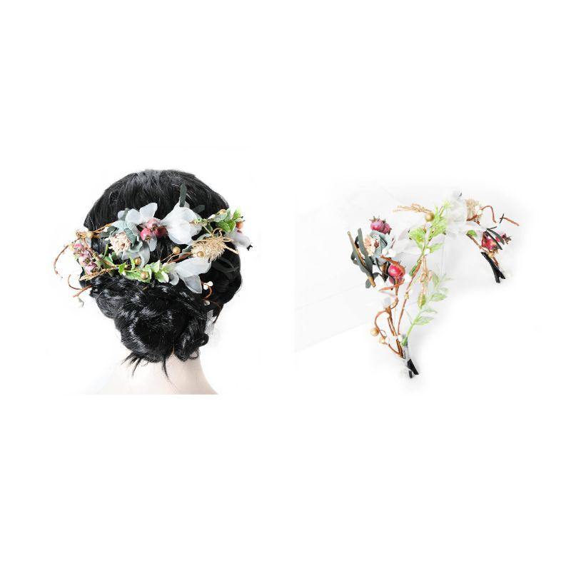 Deluxe Flower Hair Piece with Dragonfly