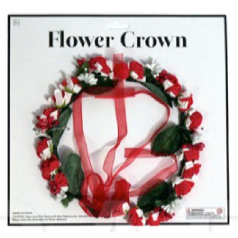 Red/White Flower Crown