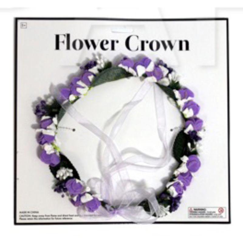 Purple/White Flower Crown - The Base Warehouse