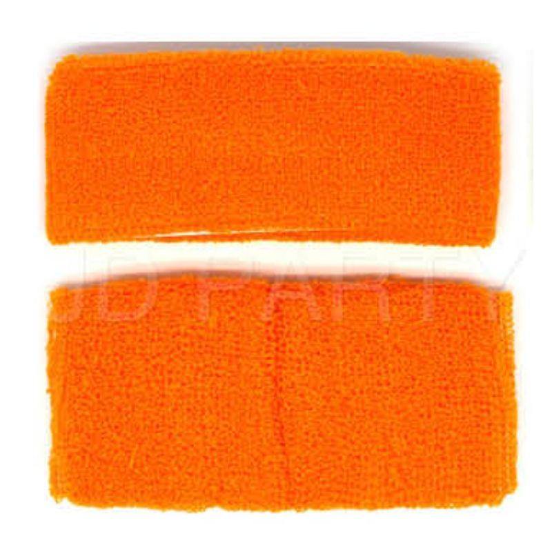 Orange Headband & Wristband Set