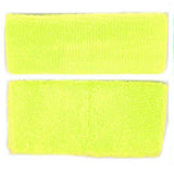 Load image into Gallery viewer, Fluro Yellow Headband &amp; Wristband Set - The Base Warehouse
