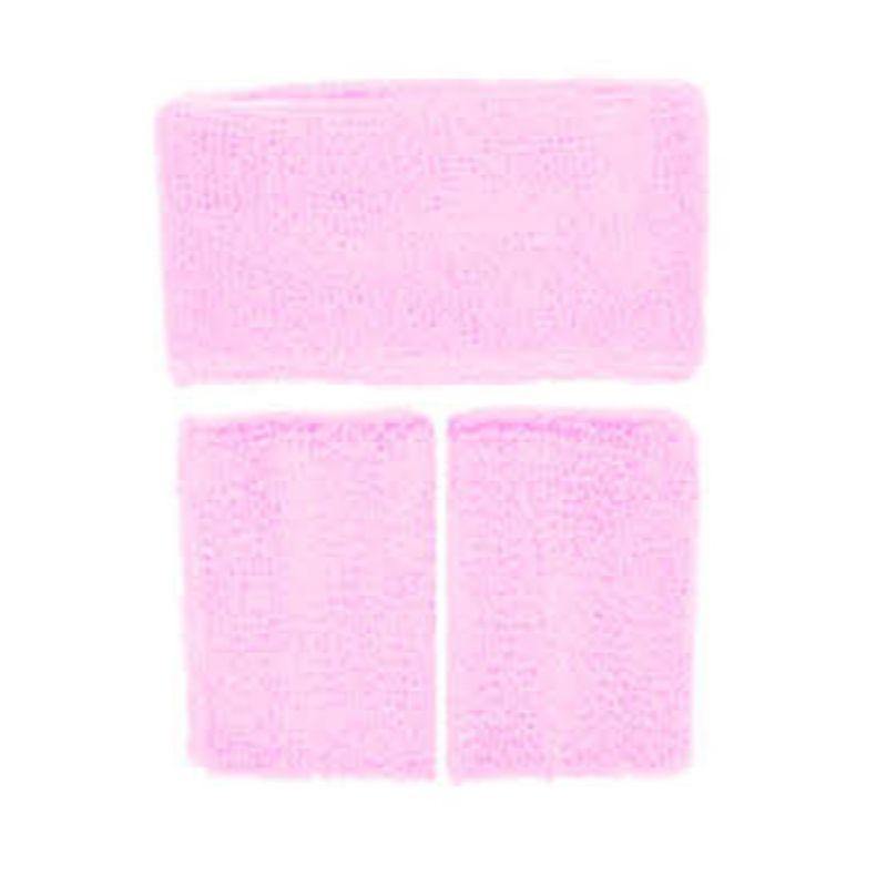Light Pink Headband & Wristband Set - The Base Warehouse