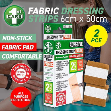 2 Pack Fabric Dressing Strips - 6cm x 50cm - The Base Warehouse