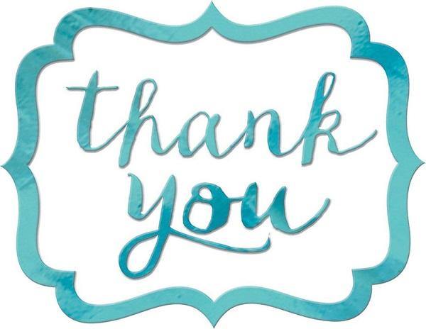 50 Pack Robins Egg Blue Thank You Stickers - The Base Warehouse