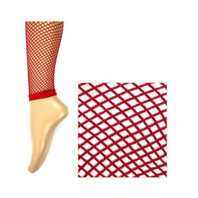 Adults Red Fishnet Leggings - The Base Warehouse