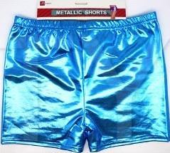 Light Blue Metallic Shorts - The Base Warehouse