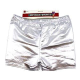 Load image into Gallery viewer, Silver Metallic Shorts
