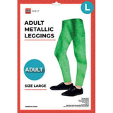 Load image into Gallery viewer, Adults Metallic Green Leggins - L/XL - The Base Warehouse
