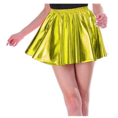 Womens Gold Metallic Skirt - Medium - The Base Warehouse