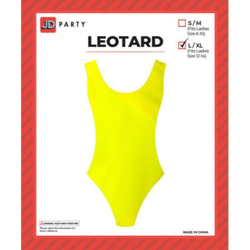 Womens 80s Yellow Leotard - L/XL - The Base Warehouse