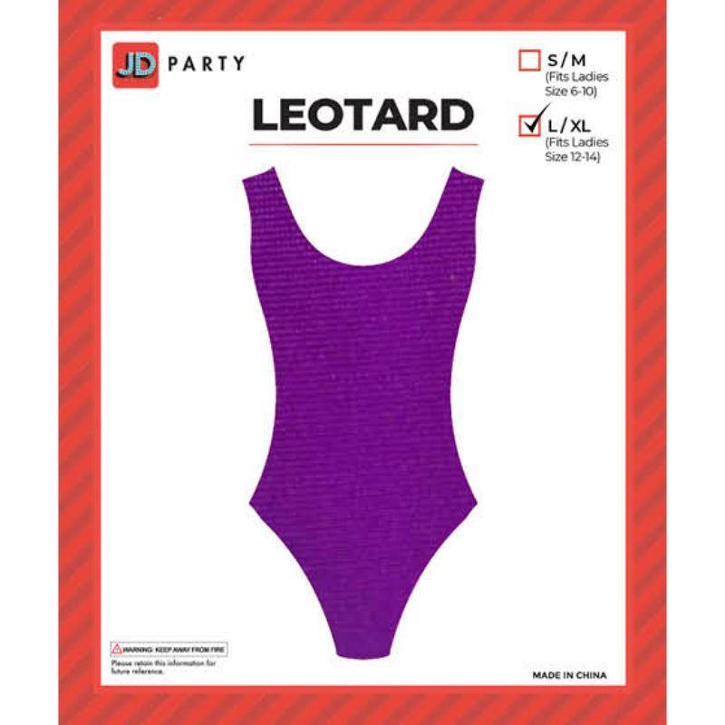 Womens 80s Purple Leotard - L/XL - The Base Warehouse