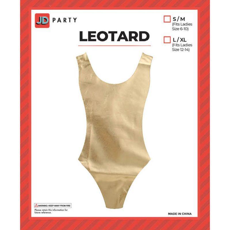 Womens 80s Metallic Gold Leotard - L/XL - The Base Warehouse