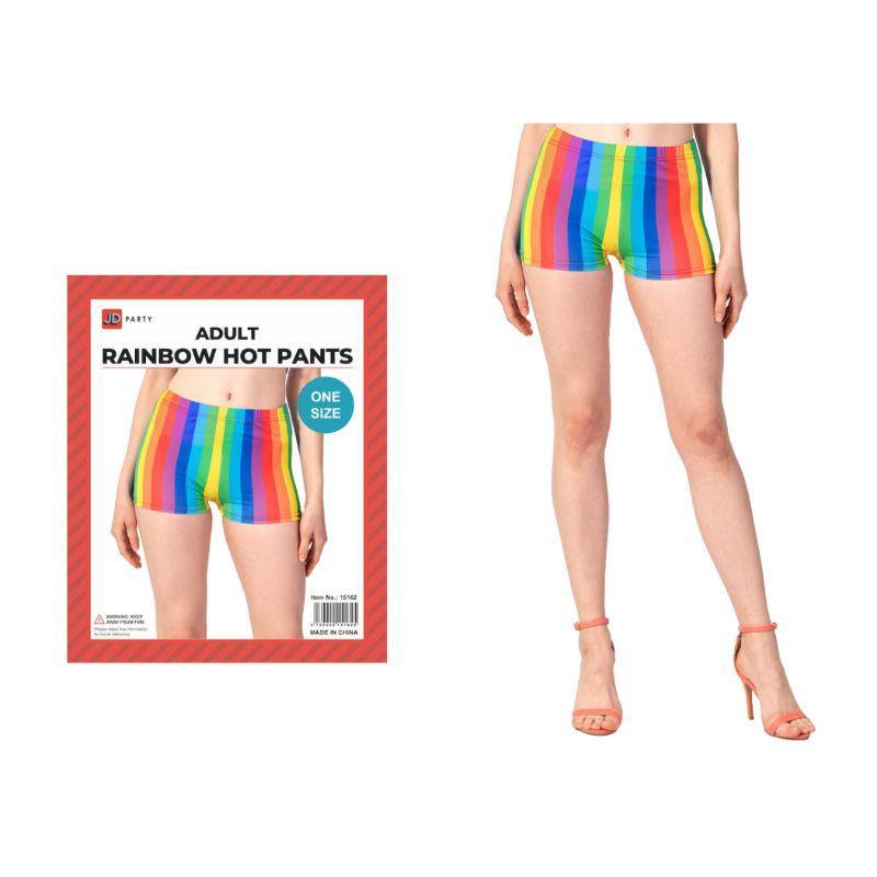 Adult Rainbow Stripe Shorts - The Base Warehouse