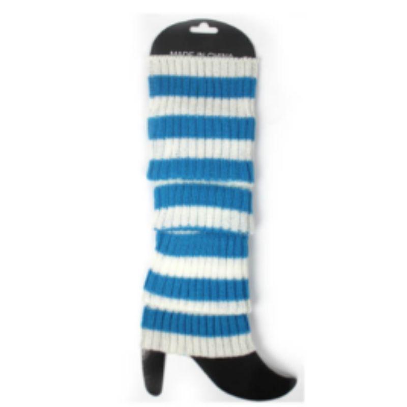 Light Blue & White Stripes Leg Warmer