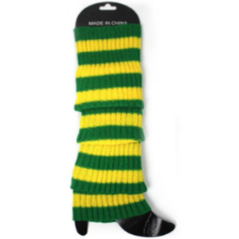 Green & Yellow Stripes Leg Warmer