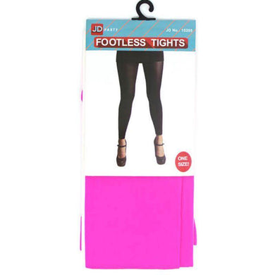 Pink Plain Colour Footless Tights - The Base Warehouse