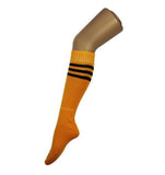 Load image into Gallery viewer, Adult Orange Sports Socks With White Stripe - The Base Warehouse
