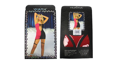 Womens Pink and Black Body Stocking - The Base Warehouse