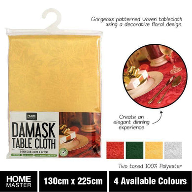 Damsk Table Cloth - 130cm x 225cm - The Base Warehouse