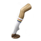 Load image into Gallery viewer, Adult White Shocks with Rainbow Stripes - The Base Warehouse
