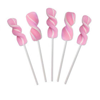 24 Pack Pink Twirly Lollipops - The Base Warehouse