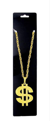Gold Dollar Sign Necklace - The Base Warehouse