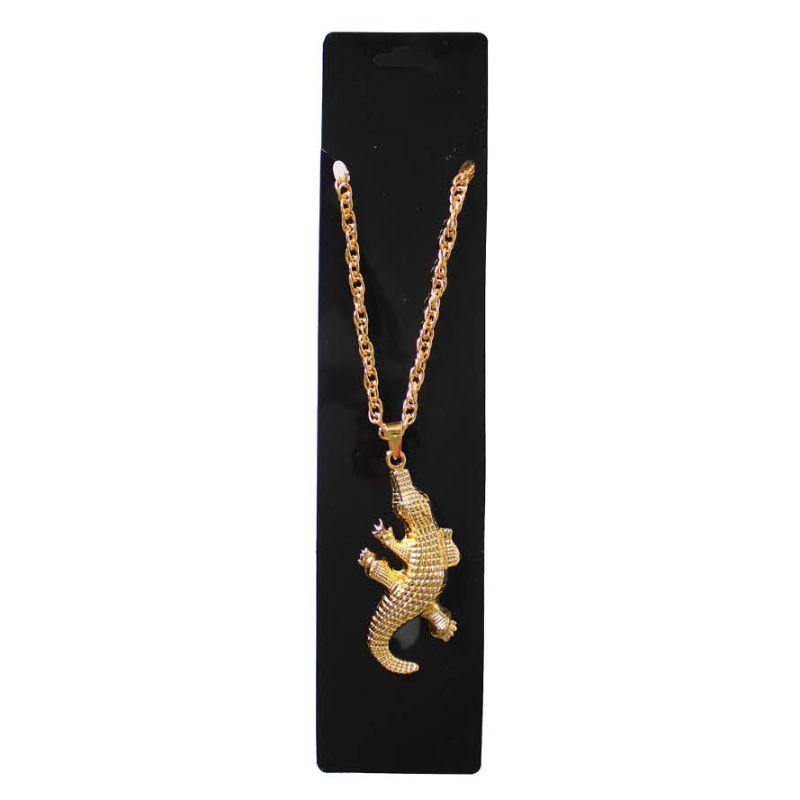 Gold Crocodile Necklace - The Base Warehouse