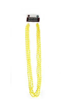 3 Pack Yellow Neon Beaded Necklace - The Base Warehouse