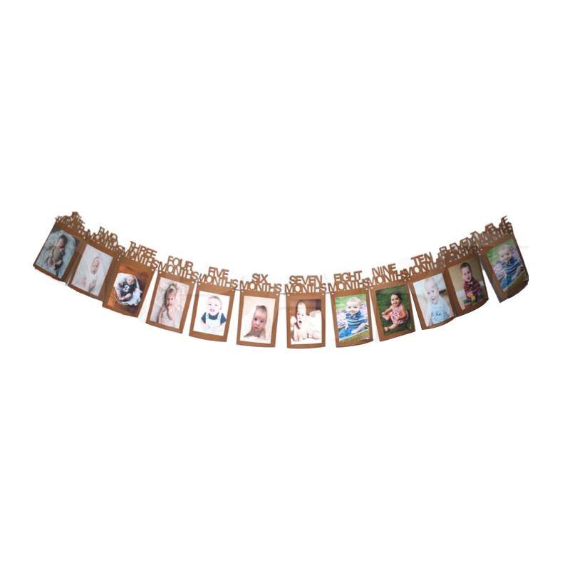 Brown Baby 12 Month Photo Banner - The Base Warehouse