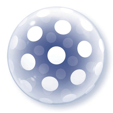 Big Polka Dots Bubble Balloon - 50cm - The Base Warehouse