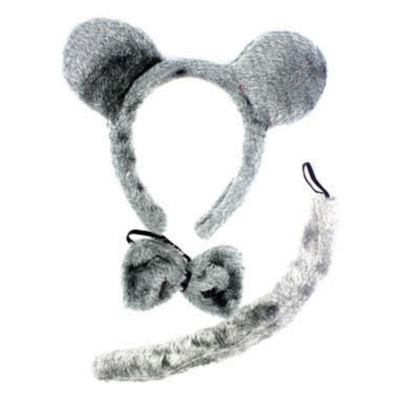 3 Piece Animal Set - Grey Mouse - The Base Warehouse