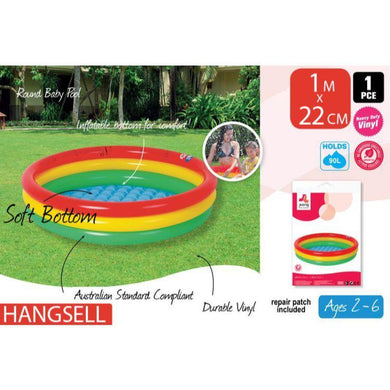 Colourful 3 Ring Pool - 1m x 22cm - The Base Warehouse