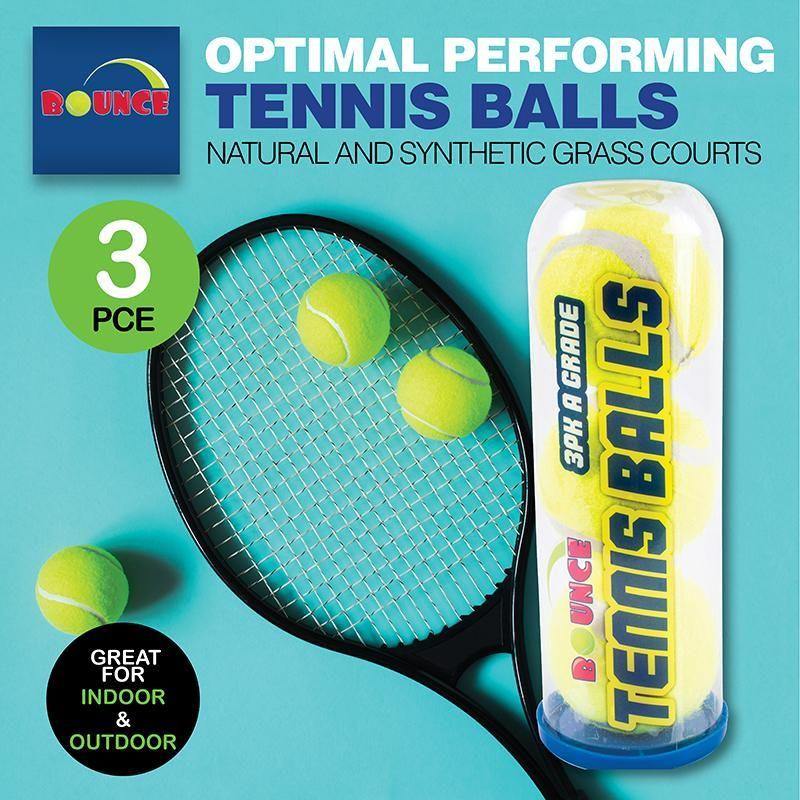 3 Pack A Grade Tennis Balls In Canister - The Base Warehouse