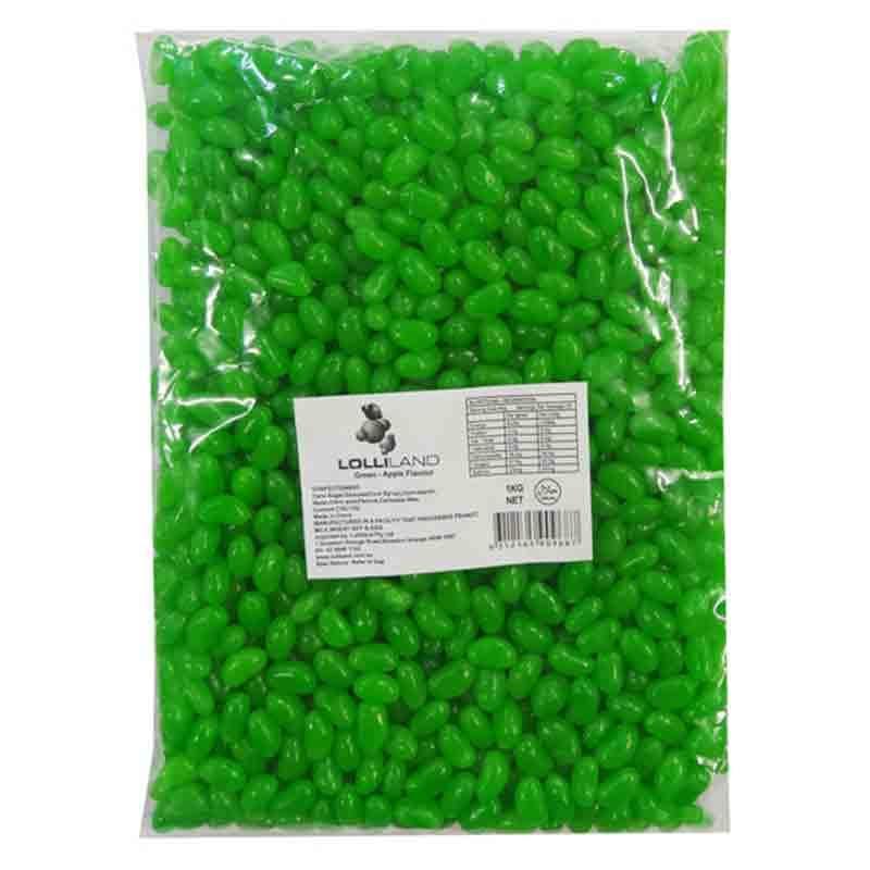 Green Apple Flavour Jelly Beans - 1kg