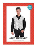 Load image into Gallery viewer, Mens Silver Sequin Vest - The Base Warehouse
