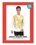 Load image into Gallery viewer, Mens Gold Sequin Vest - The Base Warehouse
