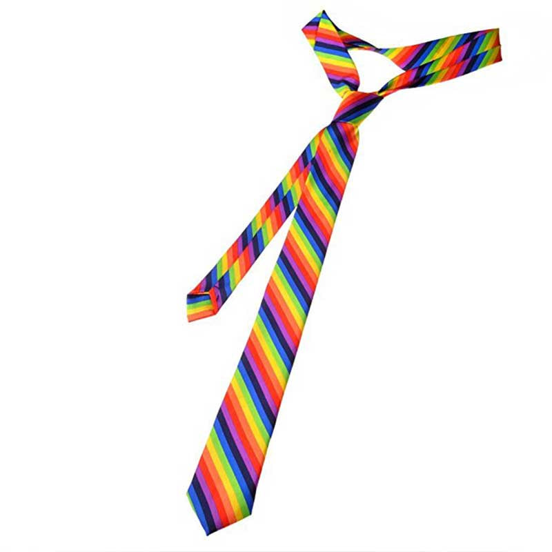 Rainbow Long Slim Tie