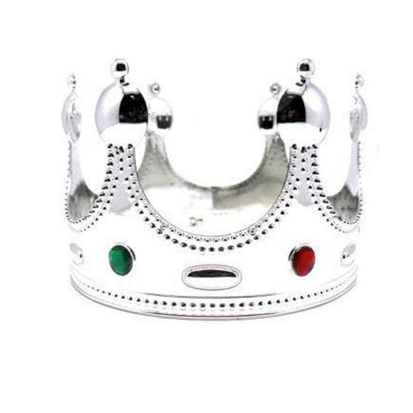 Large Silver Crown with Gems