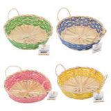 Load image into Gallery viewer, Round Weave Easter Basket With Handles - 25cm x 6cm x 12cm
