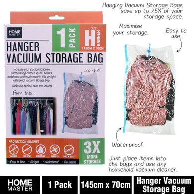 Hanger Vacuum Storage Bag - 145cm x 70cm - The Base Warehouse