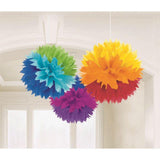 Load image into Gallery viewer, Rainbow Fluffy Tissue Decoration - 40.6cm - The Base Warehouse

