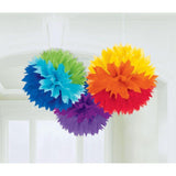 Load image into Gallery viewer, Rainbow Fluffy Tissue Decoration - 40.6cm - The Base Warehouse
