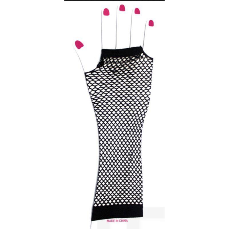 Black Long Fishnet Glove - The Base Warehouse