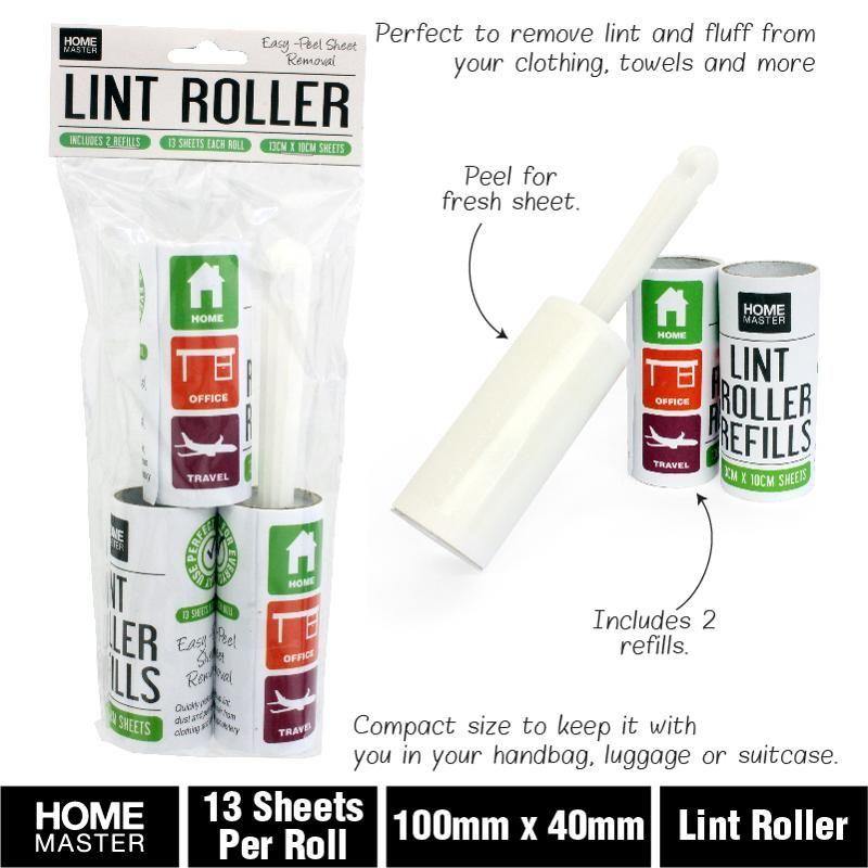 Lint Roller with 2 Refills - 100mm x 40mm